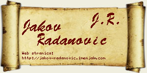 Jakov Radanović vizit kartica